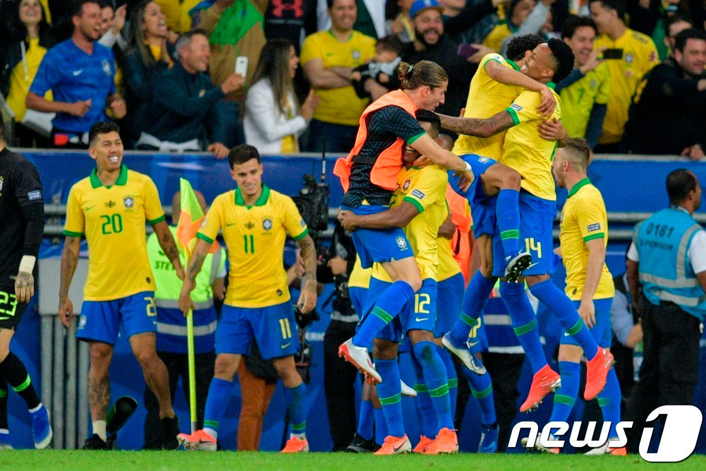 브라질이 페루를 꺾고 코파 아메리카 정상에 올랐다. ⓒ AFP=뉴스1