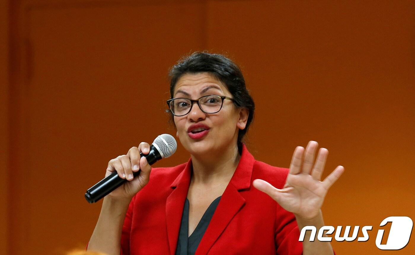 라시다 틀라입 미국 민주당 하원의원 ⓒ 로이터=뉴스1