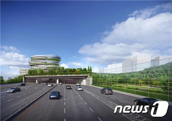 본문 이미지 - 북부간선도로 상부 인공대지 조성 뒤 예상 모습.(서울시 제공) ⓒ 뉴스1