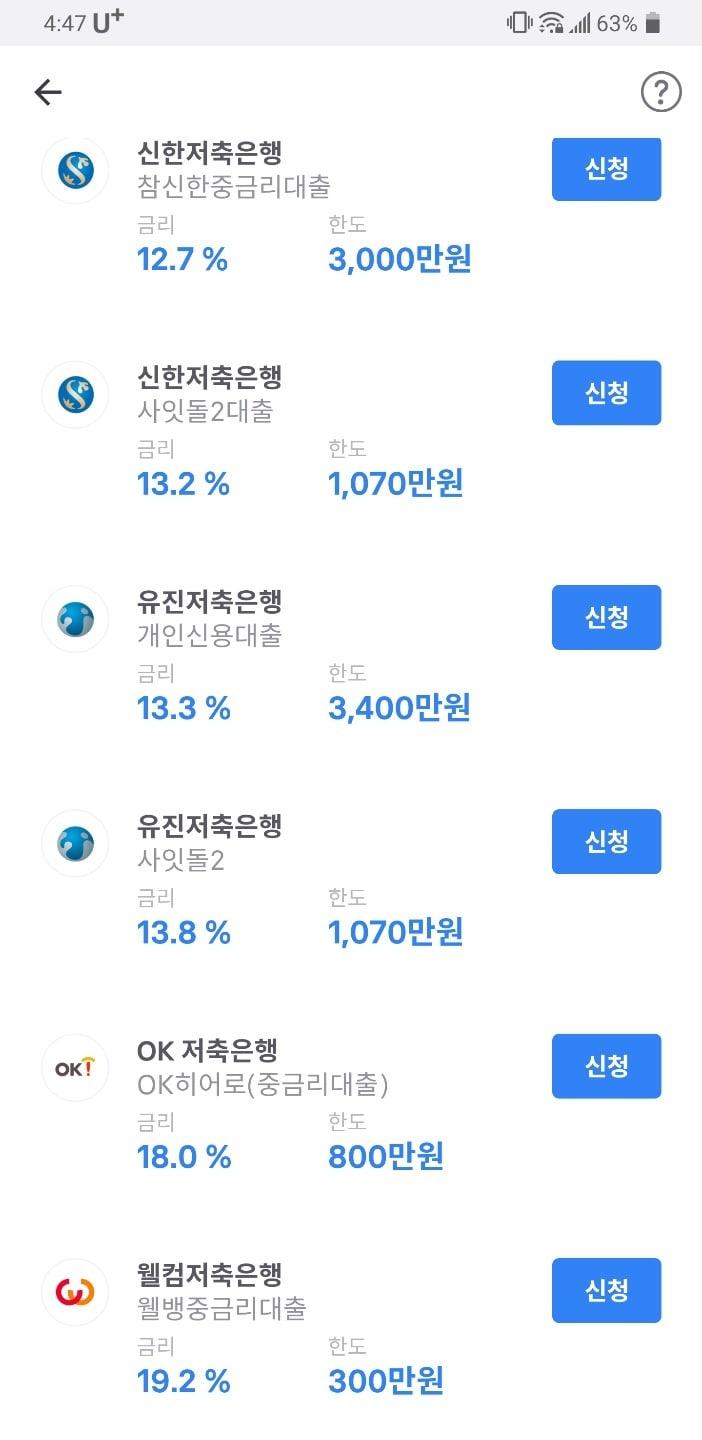 본문 이미지 - 토스 앱 '내게 맞는 대출 찾기' 서비스 화면 갈무리ⓒ 뉴스1