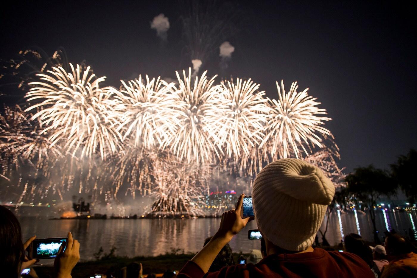 본문 이미지 - 지난 2018년 '한화와 함께하는 서울세계불꽃축제' 모습(한화 제공) ⓒ 뉴스1