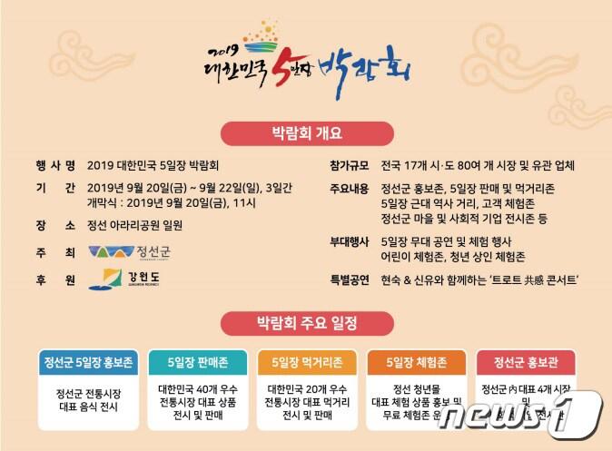 본문 이미지 - 대한민국 5일장 박람회 포스터 ⓒ News1 