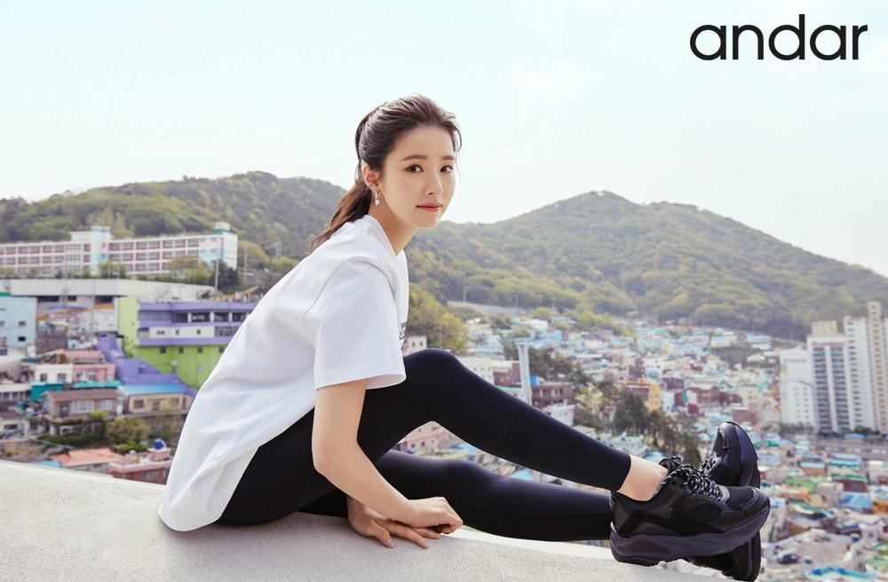 본문 이미지 - 안다르 에어코튼 레깅스 신세경 ⓒ 뉴스1(CJ ENM 오쇼핑부문 제공)