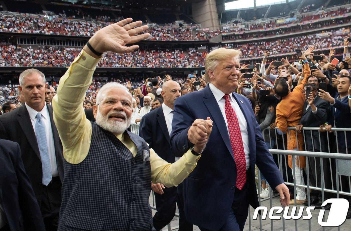 도널드 트럼프 미국 대통령과 나렌드라 모디 인도 총리. ⓒ AFP=뉴스1 ⓒ News1 우동명 기자