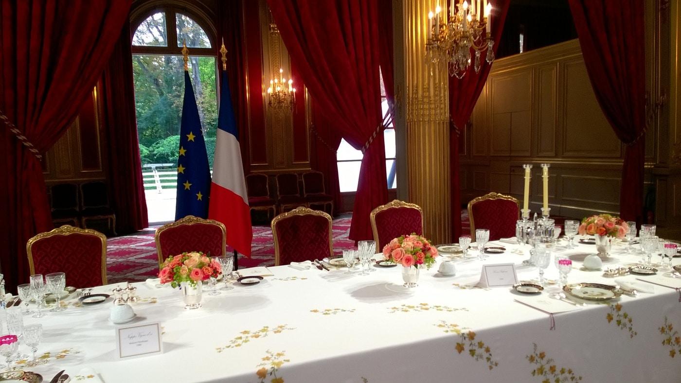 엘리제궁의 디너 테이블 ⓒ 김채인 통신원 제공