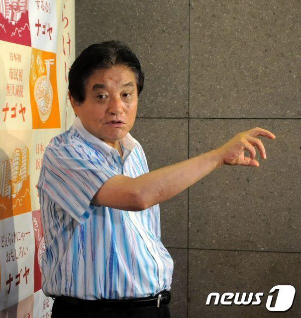 본문 이미지 - 가와무라 다카시 나고야시 시장. <아사히신문 디지털편집부 트위터 갈무리>