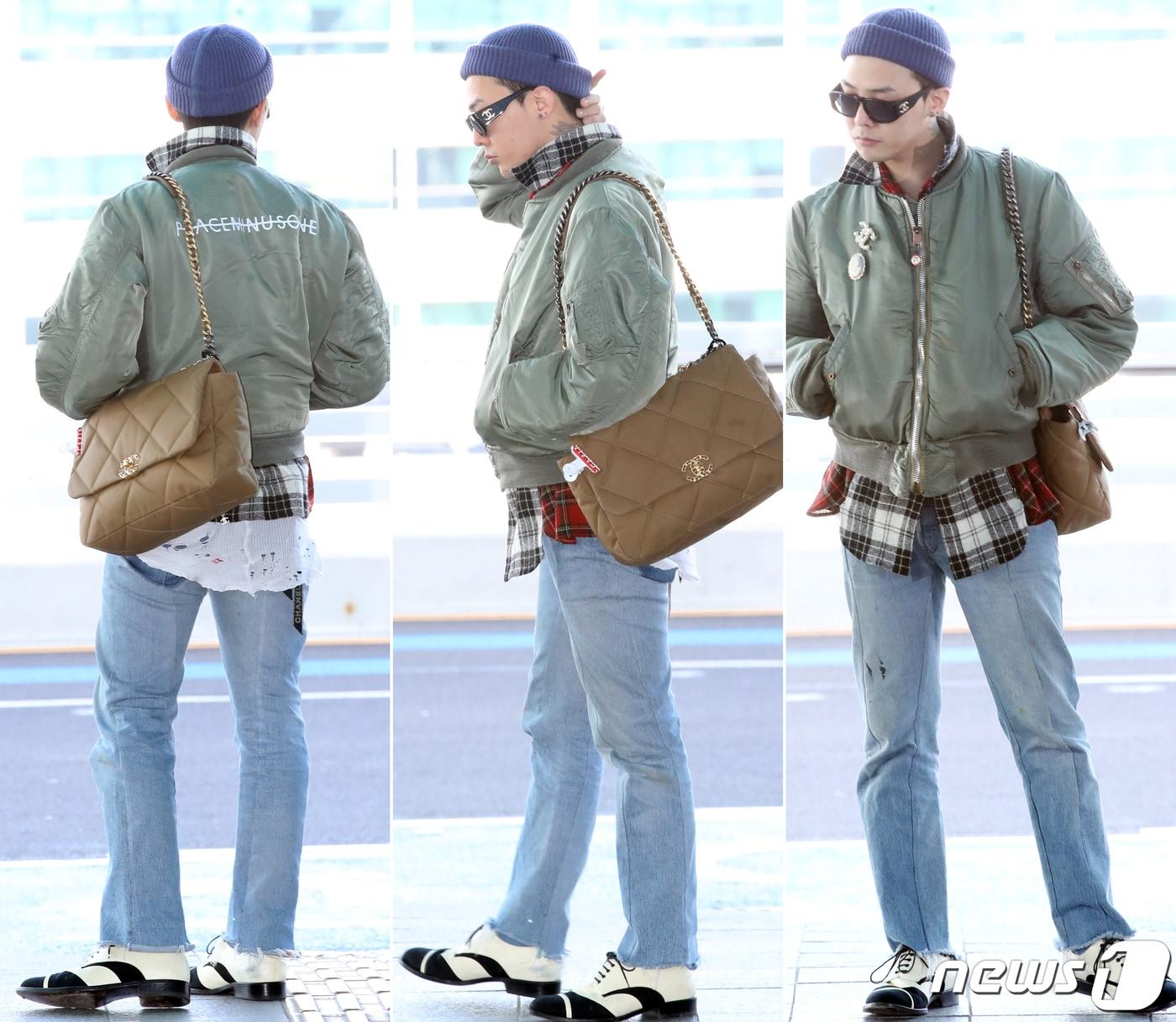 본문 이미지 - 빅뱅(BigBang) 지드래곤(G-DRAGON)이 패션쇼 참석차 17일 인천국제공항을 통해 프랑스 파리로 출국하고 있다. 2020.1.17/뉴스1 ⓒ News1 권현진 기자