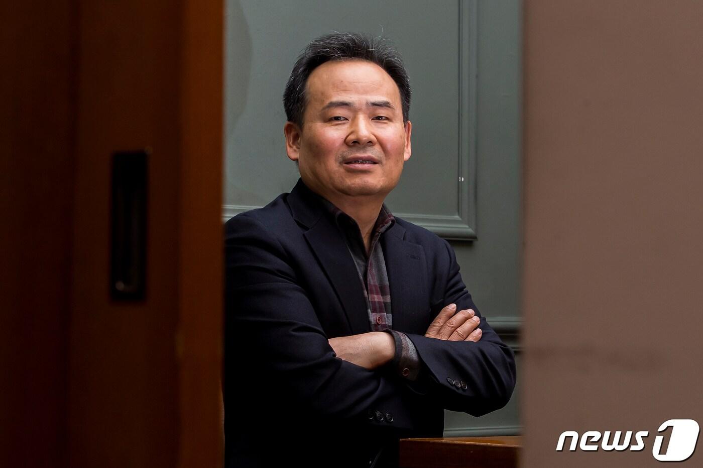 본문 이미지 - 김광현 창업진흥원 원장이 지난 22일 오후 서울 종로구 한 음식점에서 뉴스1과 가진 인터뷰에서 포즈를 취하고 있다. 2020.1.22 /뉴스1 ⓒ News1 이동해 기자