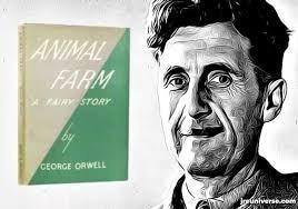 본문 이미지 - 1945년 초판 '동물농장' 표지와 조지 오웰