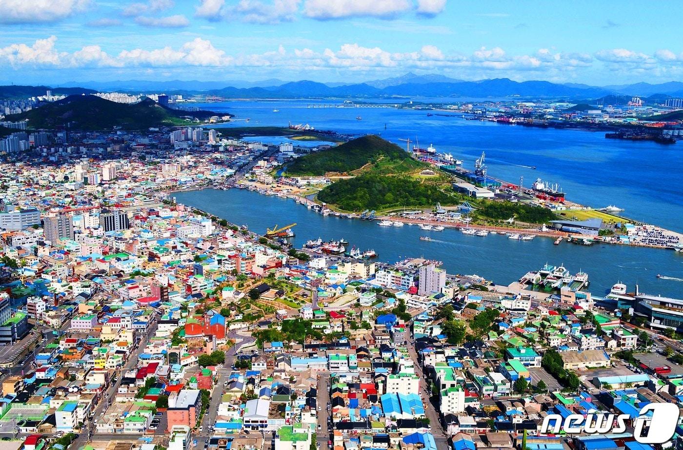 목포 유달산에서 바라본 삼학도 전경.(목포시 제공)/뉴스1