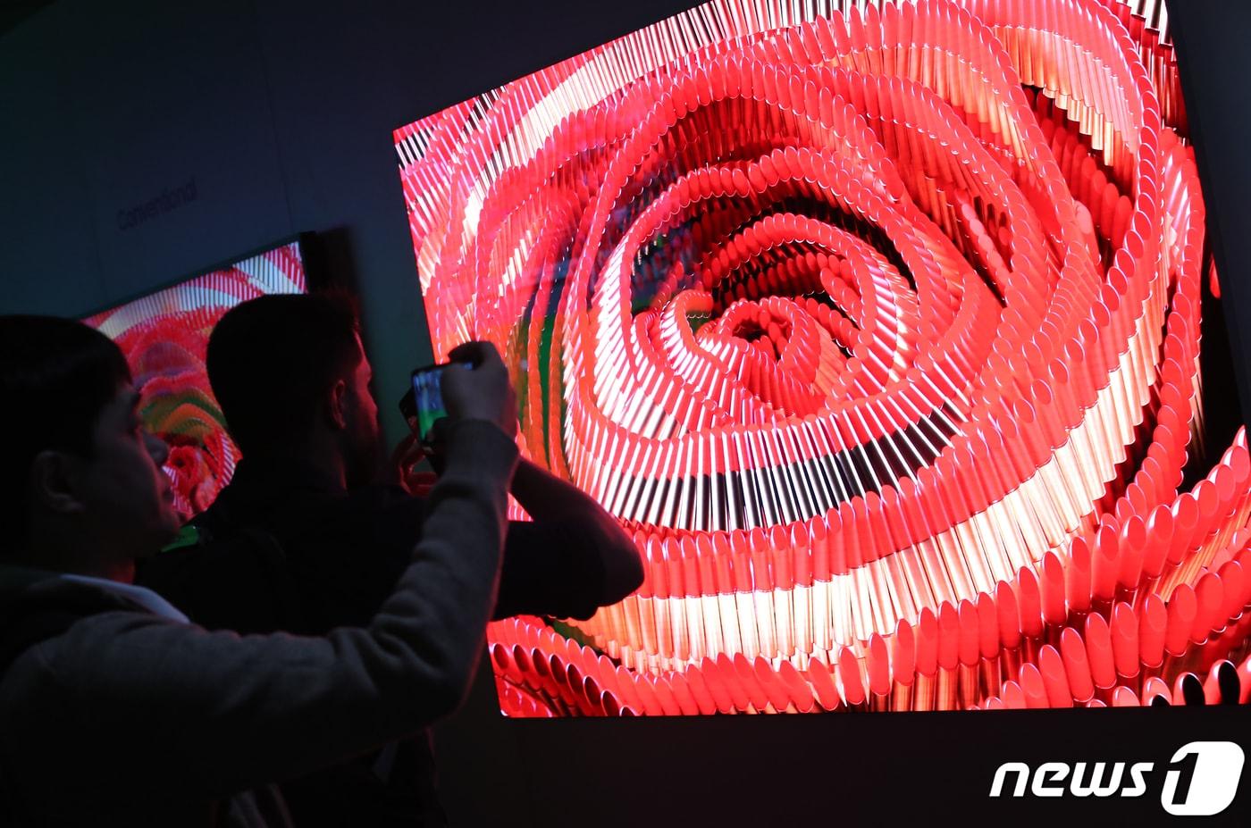 삼성전자의 마이크로 LED TV '더 월(The Wall)'의 모습/뉴스1 ⓒ News1