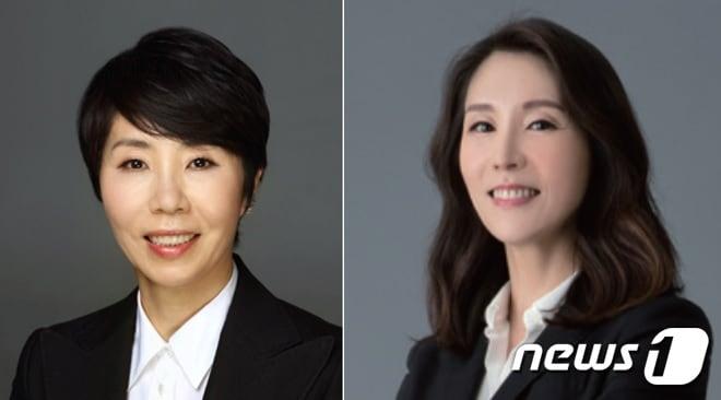 본문 이미지 - 김은선 보령홀딩스 회장(왼쪽)과 김은정 메디앙스 대표. ⓒ 뉴스1