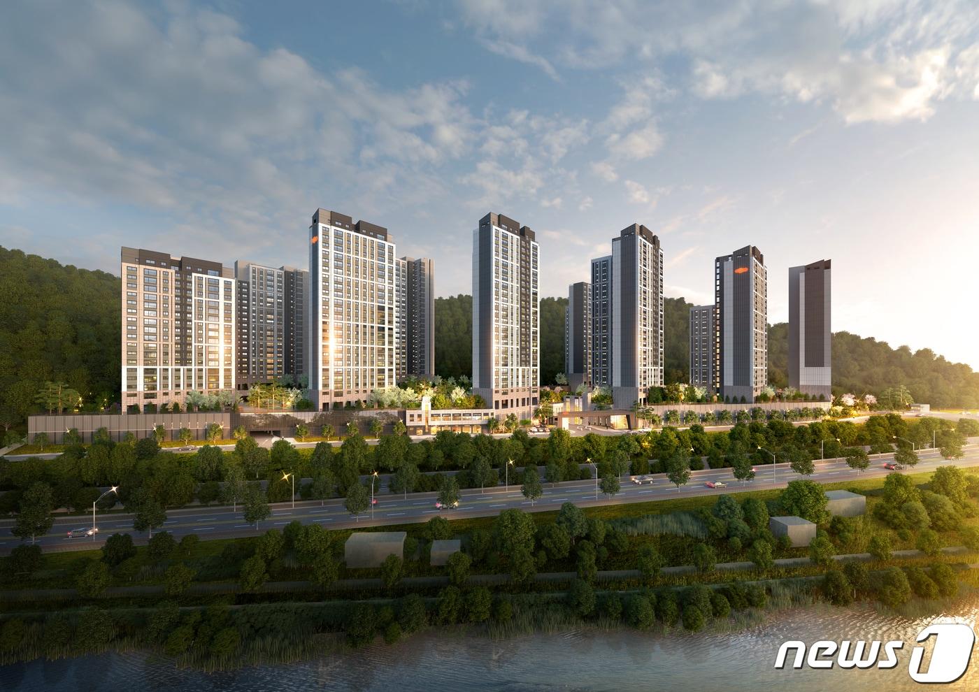 본문 이미지 - 순천 어반타워 투시도. (대림산업 제공) /뉴스1ⓒ News1