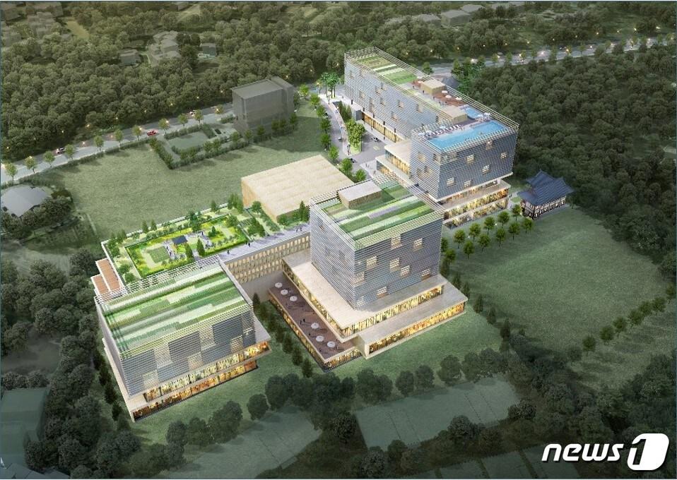 본문 이미지 - 평택 캠프 험프리스(K-6) 미군기지 인근에 들어설 글로벌 브랜드 5성급 호텔 조감도(평택시 제공) ⓒ 뉴스1