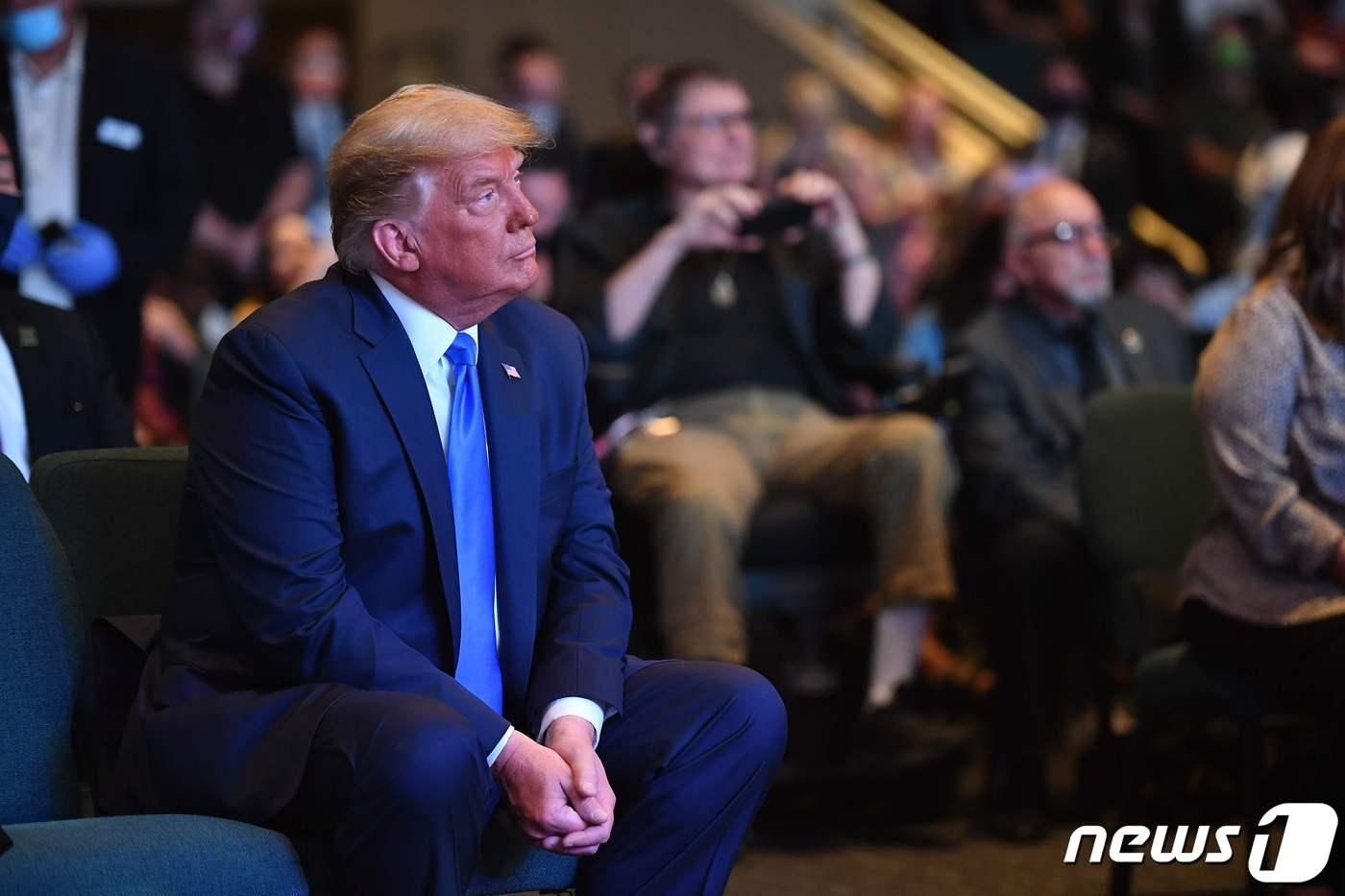 도널드 트럼프 미국 대통령이 미국 네바다주 라스베이거스의 교회 예배에 참석한 모습.<자료 사진> ⓒ AFP=뉴스1 ⓒ News1 우동명 기자