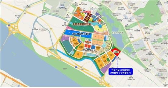 본문 이미지 - 고양장항지구 주상복합 M-1블록 위치도./자료제공=반도건설ⓒ 뉴스1