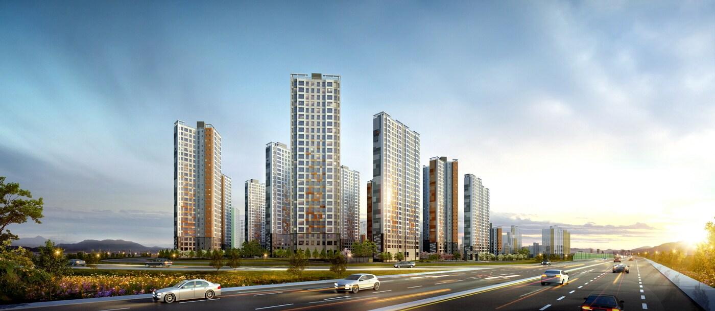 평택 지제역 동문굿모닝힐 맘시티 2차 투시도.ⓒ 뉴스1