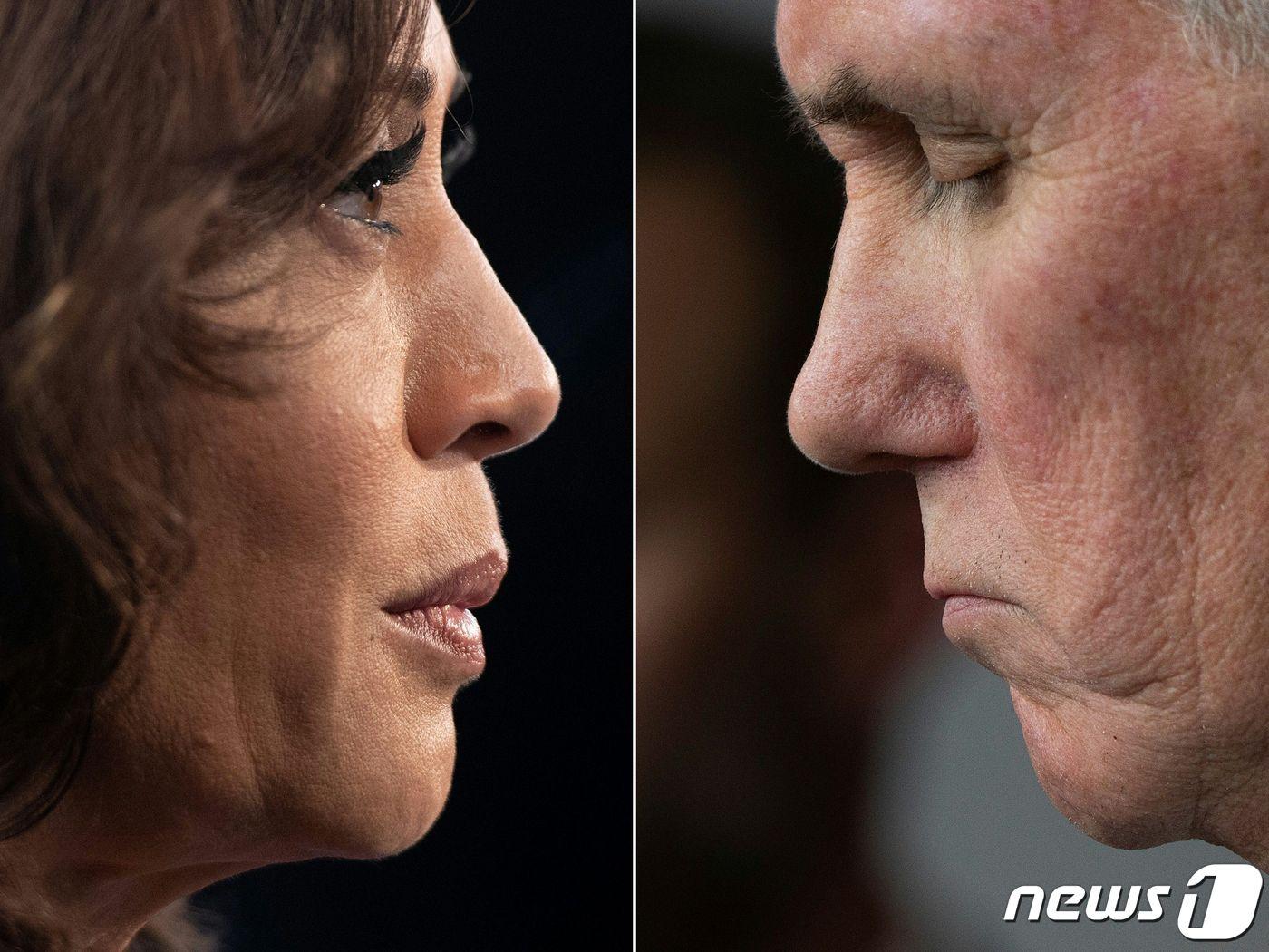 본문 이미지 - 카멀라 해리스 미국 민주당 부통령 후보와 마이크 펜스 부통령ⓒ AFP=뉴스1