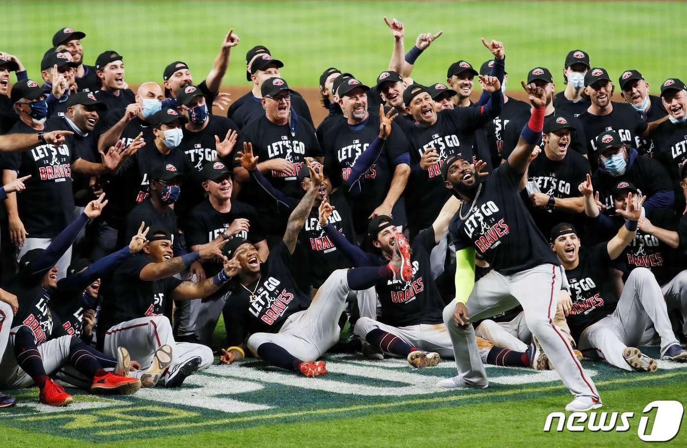 19년 만에 챔피언십시리즈에 오른 애틀랜타 브레이브스. ⓒ AFP=뉴스1
