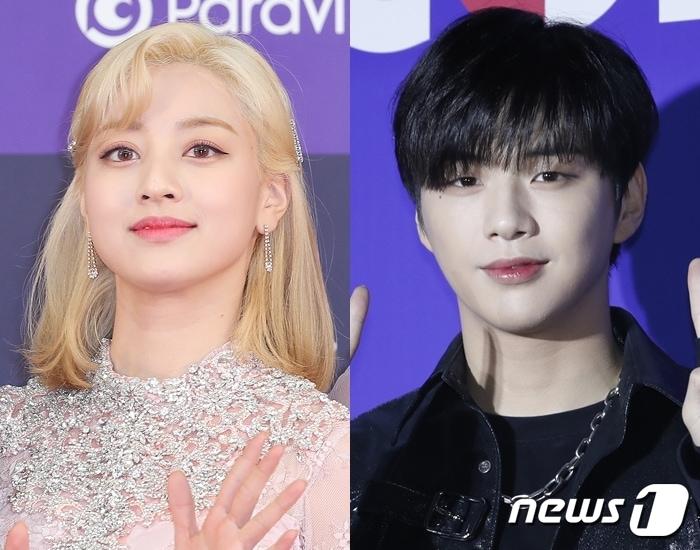 본문 이미지 - 트와이스 지효(왼쪽)과 강다니엘/뉴스1 ⓒ 뉴스1 DB