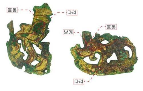 본문 이미지 - 쪽샘 L17호에서 출토된 중원식 허리띠장식.(문화재청 제공)ⓒ 뉴스1