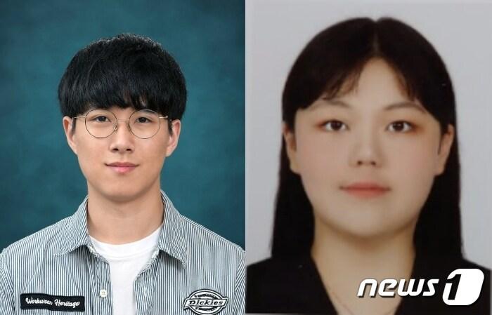 본문 이미지 - 대한민국 인재상 받은 충북과학고 이온조(왼쪽) 학생과 김시은 학생.ⓒ 뉴스1