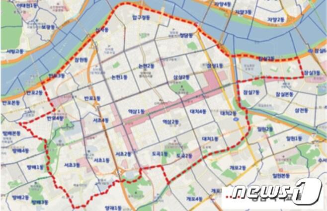 본문 이미지 - 강남 녹색교통지역.(서울시제공)ⓒ 뉴스1