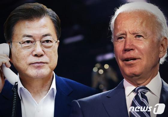 본문 이미지 - 문재인 대통령, 조 바이든 미국 대통령.ⓒ News1 김일환 디자이너