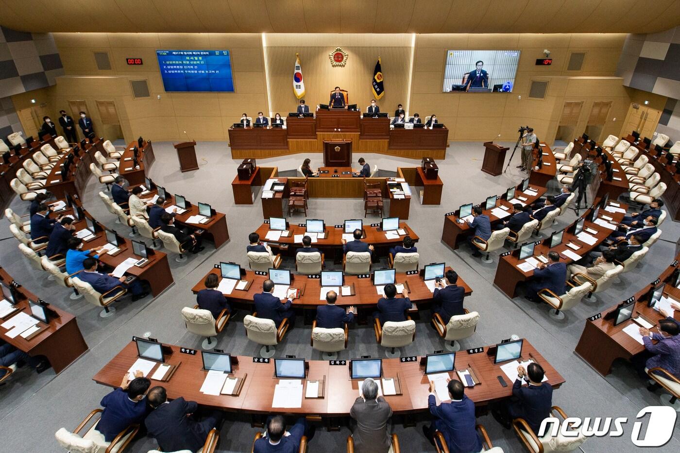경북도의회 본회의장 모습.ⓒ News1 김대벽 기자