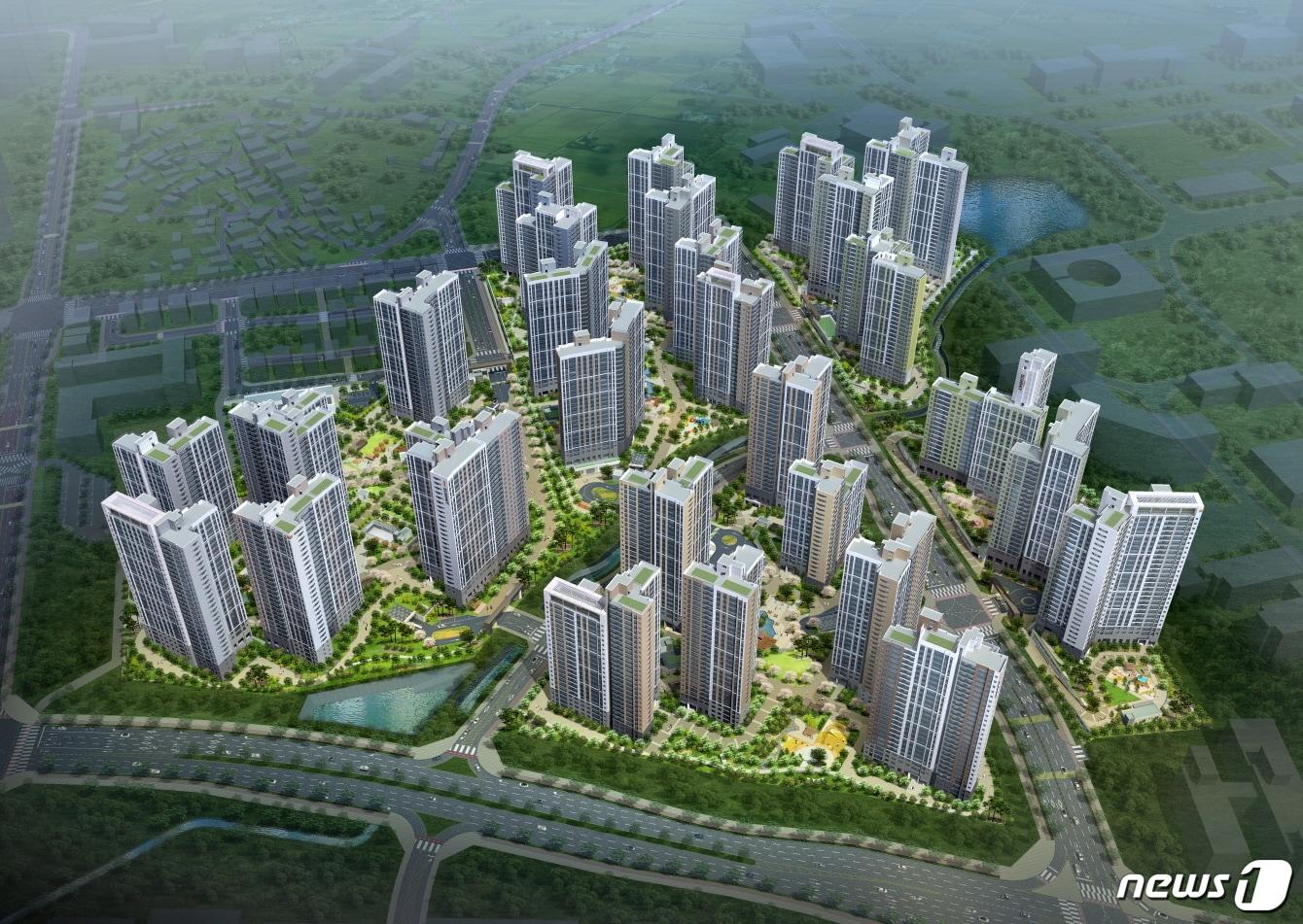 본문 이미지 - 아산 호반써밋 그랜드마크 조감도ⓒ 뉴스1