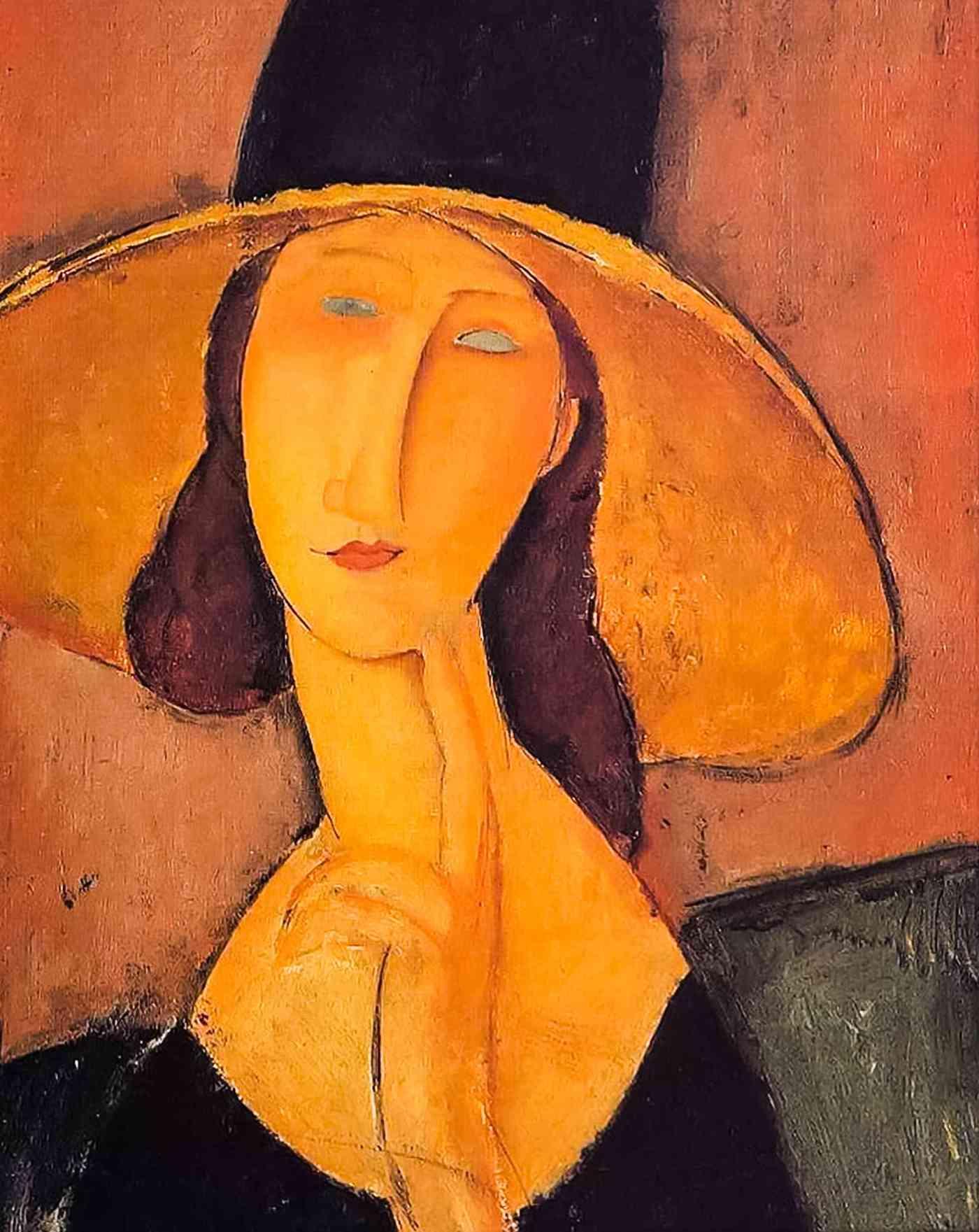 본문 이미지 - 모델리아니 '큰 모자를 쓴 잔'(1917년작)ⓒ 뉴스1