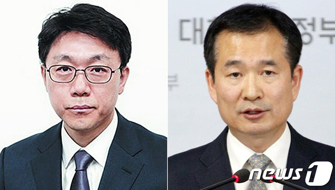본문 이미지 - 고위공직자범죄수사처장 후보 추천위원회가 28일 국회에서 열린 6차회의에서 김진욱 헌법재판소 선임연구관(왼쪽)과 이건리 국민권익위원회 부위원장을 최종 후보 2인으로 추천했다. 문재인 대통령은 두 사람 중 한 명을 공수처장 후보로 최종 지명할 예정이다. (뉴스1 DB) 2020.12.28/뉴스1