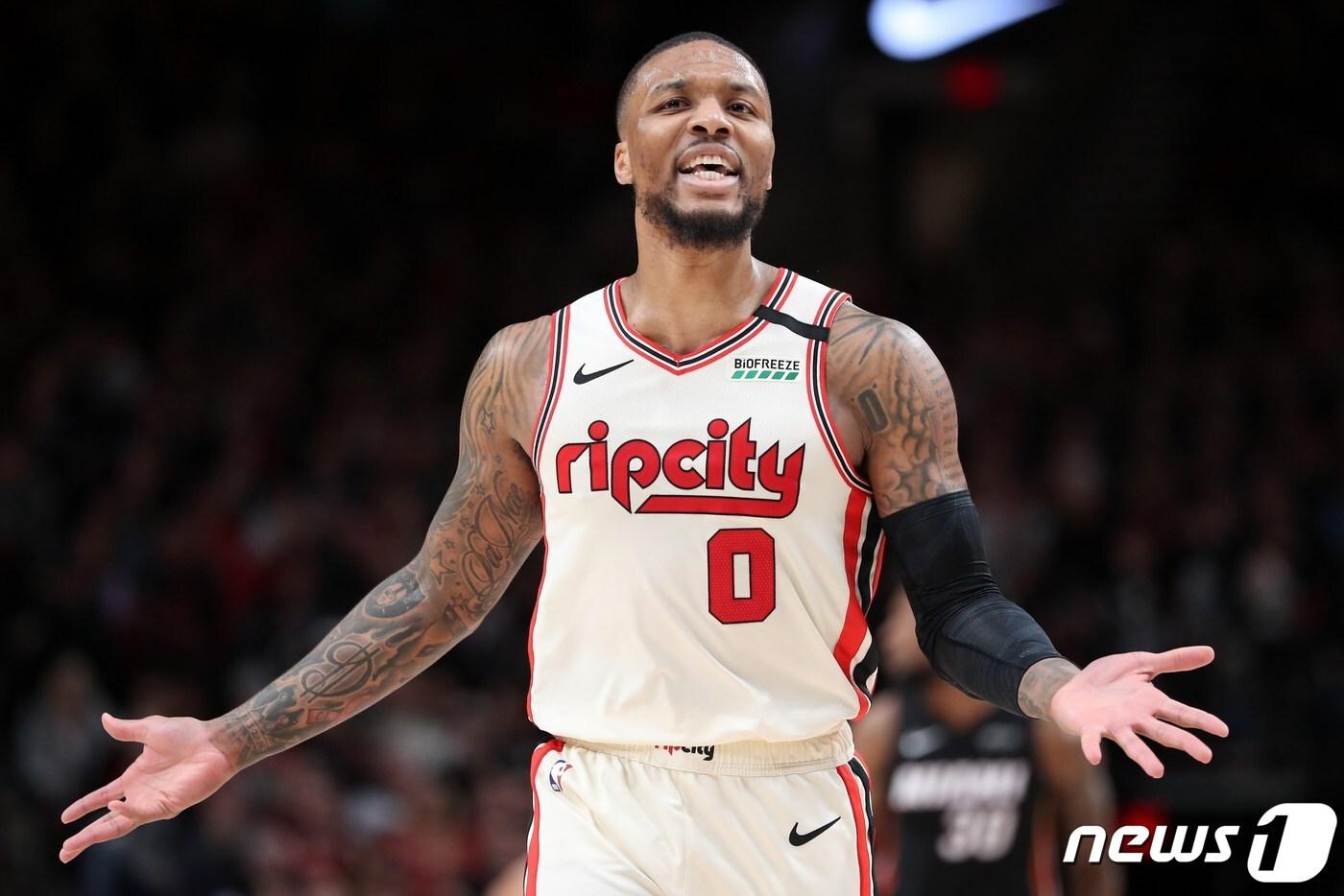 포틀랜드 트레일블레이저스 데미안 릴라드. ⓒ AFP=뉴스1