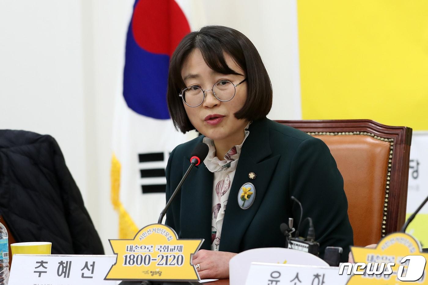 본문 이미지 - 추혜선 전 정의당 의원. 2020.2.12/뉴스1 ⓒ News1 이승배 기자