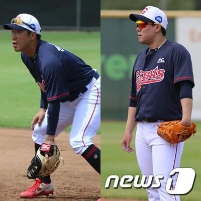 본문 이미지 - 롯데 자이언츠 전준우(왼쪽)와 안치홍, (롯데 자이언츠 제공) ⓒ 뉴스1