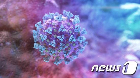 본문 이미지 - 넥서스 사이언스 커뮤니케이션과 트리니티 칼리지가 공동 제작한 코로나19 바이러스 모형도. ⓒ 로이터=뉴스1