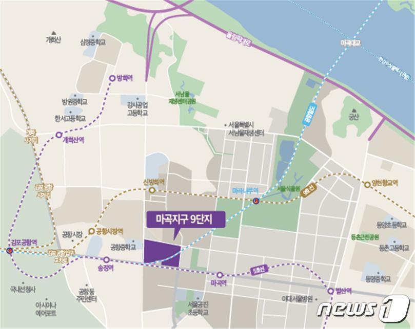 본문 이미지 - SH공사 마곡9단지 위치도. ⓒ 뉴스1