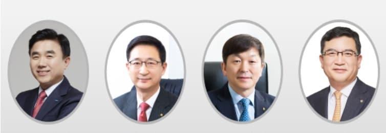 본문 이미지 - 왼쪽부터 전영묵 삼성생명 대표이사 사장 후보자(56),  조용일 현대해상 대표이사 사장(62)·이성재 대표이사 부사장(60) 후보자, 강성수 한화손해보험 대표이사 부사장 후보자(56).ⓒ 뉴스1