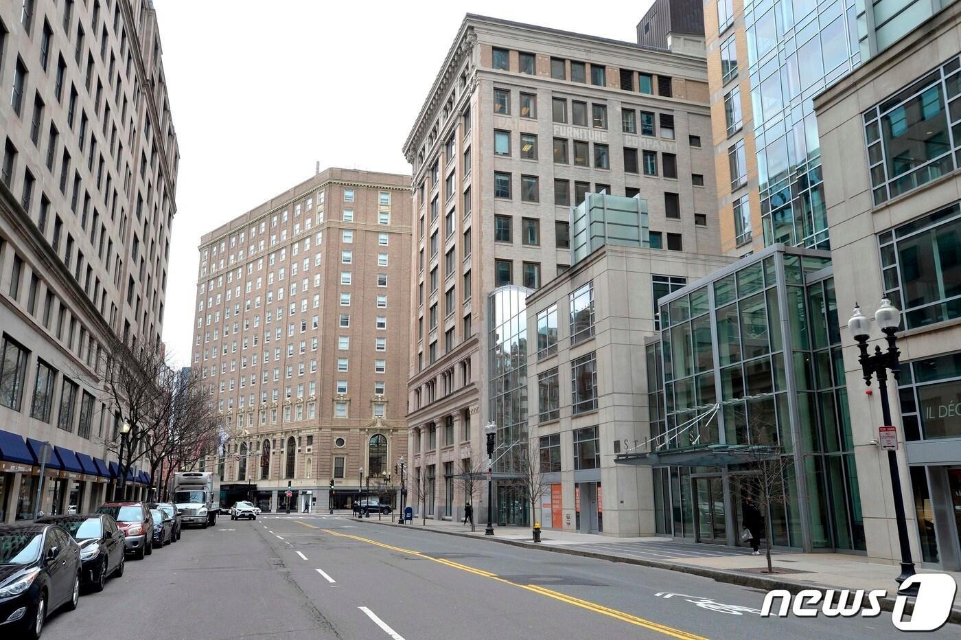 코로나19 당시 재택근무로 한산했던 메사추세츠주 보스턴의 금융지구 거리ⓒ AFP=뉴스1 ⓒ News1 우동명 기자