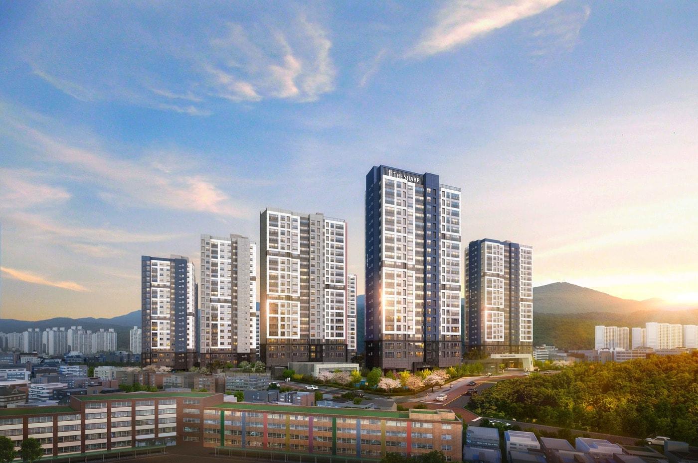 수원 '더샵 광교산 퍼스트파크' 투시도.(제공=포스코건설)ⓒ 뉴스1