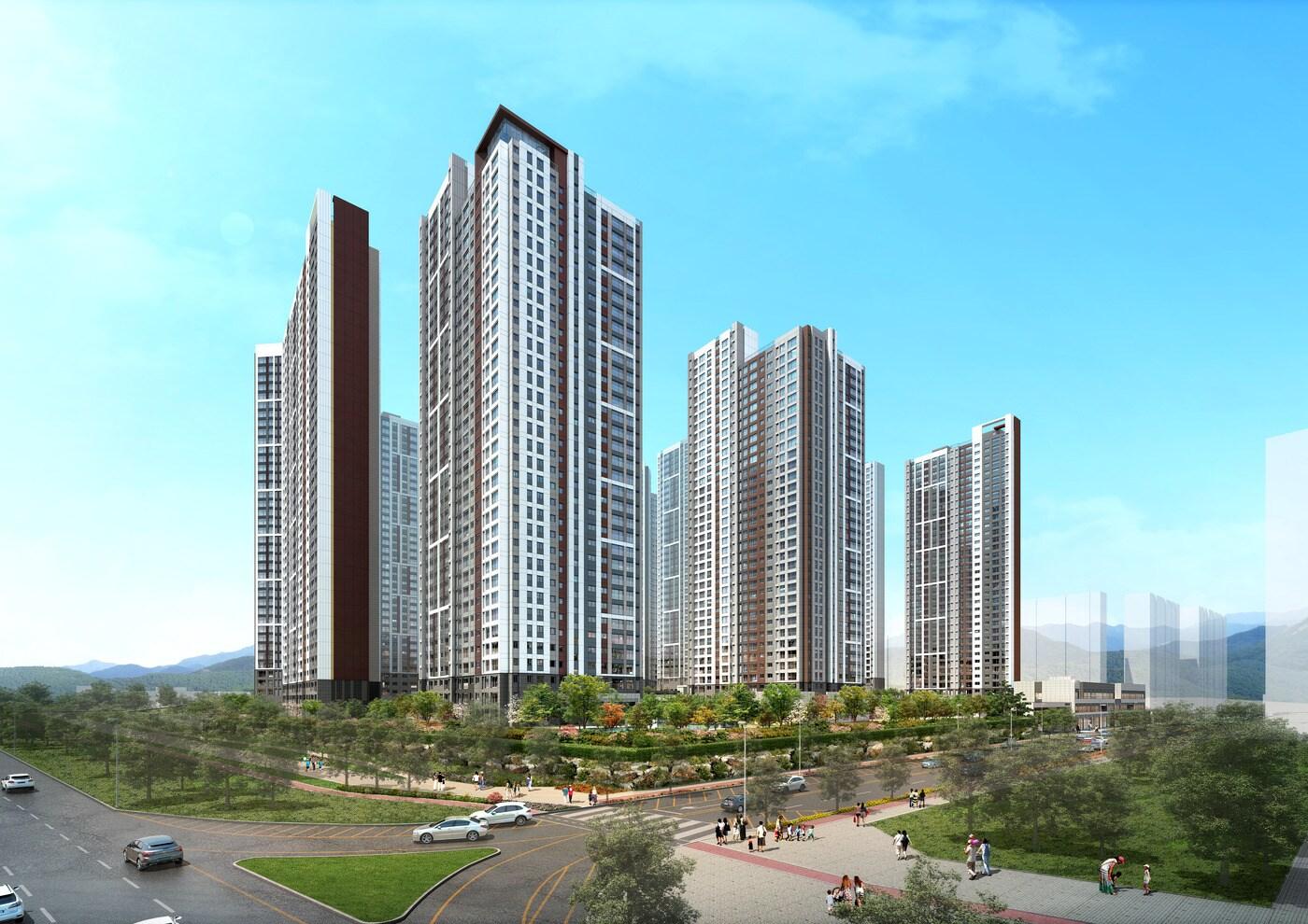 '안산 푸르지오 브리파크' 주경 투시도/자료제공=대우건설ⓒ 뉴스1