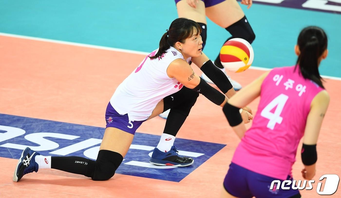 흥국생명에서 뛰었던 리베로 김해란. (한국배구연맹 제공) ⓒ 뉴스1