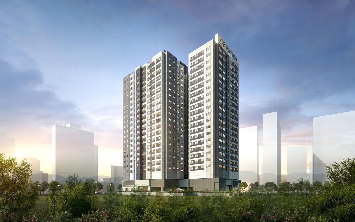 쌍용 더 플래티넘 해운대 투시도.(제공=쌍용건설)ⓒ 뉴스1