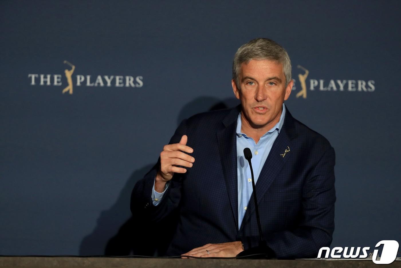 본문 이미지 - 제이 모나한 PGA투어 커미셔너. ⓒ AFP=뉴스1