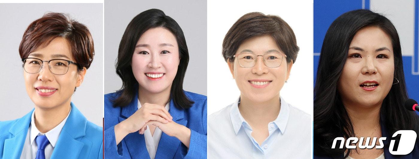 본문 이미지 - 부산지역 민주당 소속 여성 국회의원 후보. 왼쪽부터 배재정(사상), 강윤경(수영), 김경지(금정), 최지은(북강서을). ⓒ 뉴스1