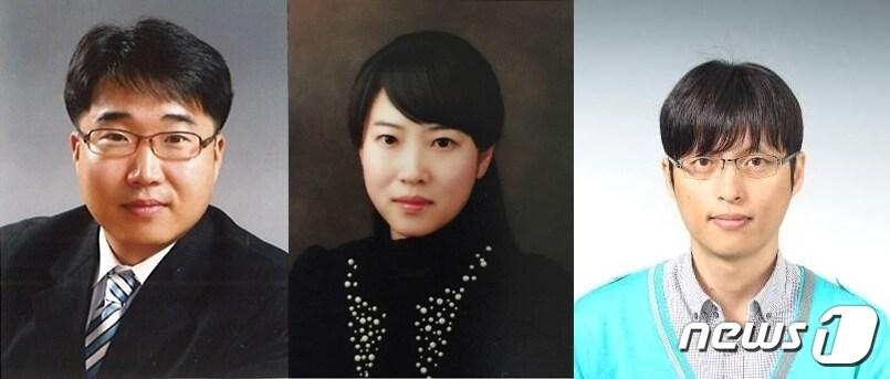 본문 이미지 - 사진 왼쪽부터 충북도교육청 1분기 '친절공무원'에 선정된 장용길 장학사와 이난희·이윤성 주무관.(충북도교육청 제공).2020.3.27/뉴스1