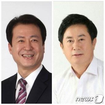 본문 이미지 - 오세영(왼쪽) 민주당 후보와 정찬민 미래통합당 후보ⓒ 뉴스1