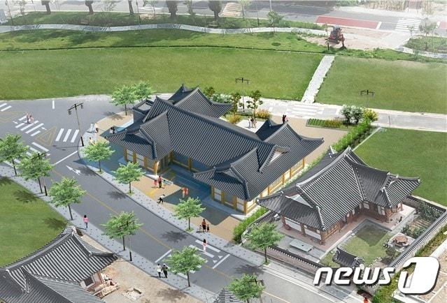 본문 이미지 - 전북 익산시가 지자체간 협력 뉴딜사업 공모에 최종 선정돼 가상에서 누리는 도서관 여행 메타버스를 구축한다. 금마도서관 조감도.2022.7.14.//뉴스1 ⓒ News1