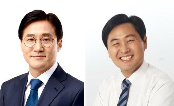 본문 이미지 - 4·15 총선에서 더불어민주당 신영대 예비후보(사진 왼쪽)에 맞서 무소속 김관영 예비후보가 전북 군산선거구에서 맞대결을 펼친다. /ⓒ 뉴스1
