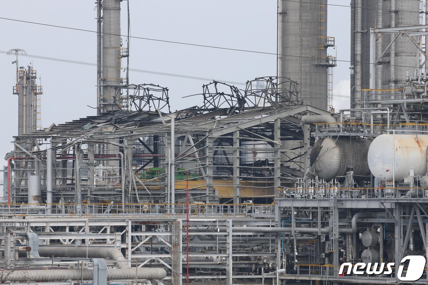 충남 서산 롯데케미칼 대산공장이 보이고 있다. 2020.3.4/뉴스1 ⓒ News1 김기태 기자